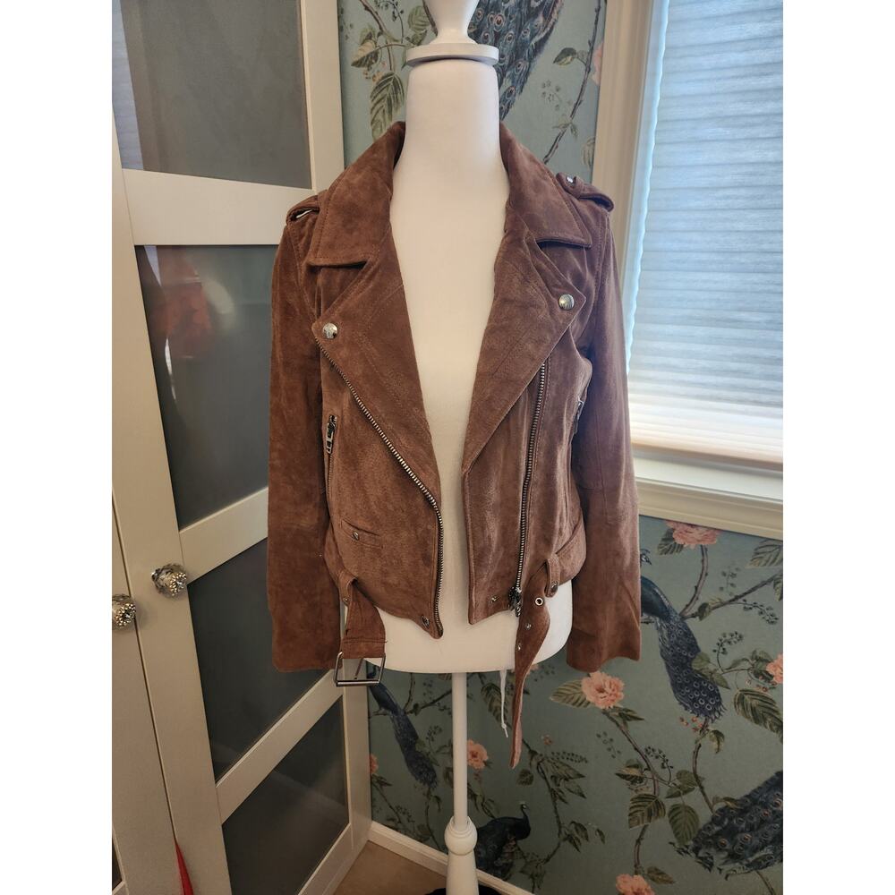 Blank NYC Suede Moto Jacket Size S